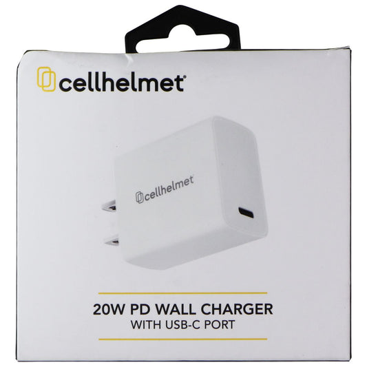 CellHelmet (20W) PD Wall Charger with USB-C Port - White Cell Phone - Chargers & Cradles CellHelmet    - Simple Cell Bulk Wholesale Pricing - USA Seller