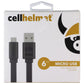 CellHelment Micro-USB Charge and Sync Cable - 6ft Flat Black