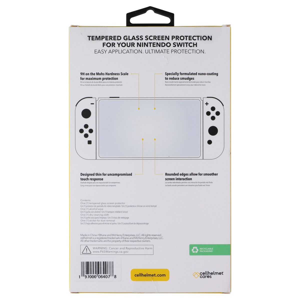 CellHelmet Tempered Glass Screen Protector for Nintendo Switch OLED