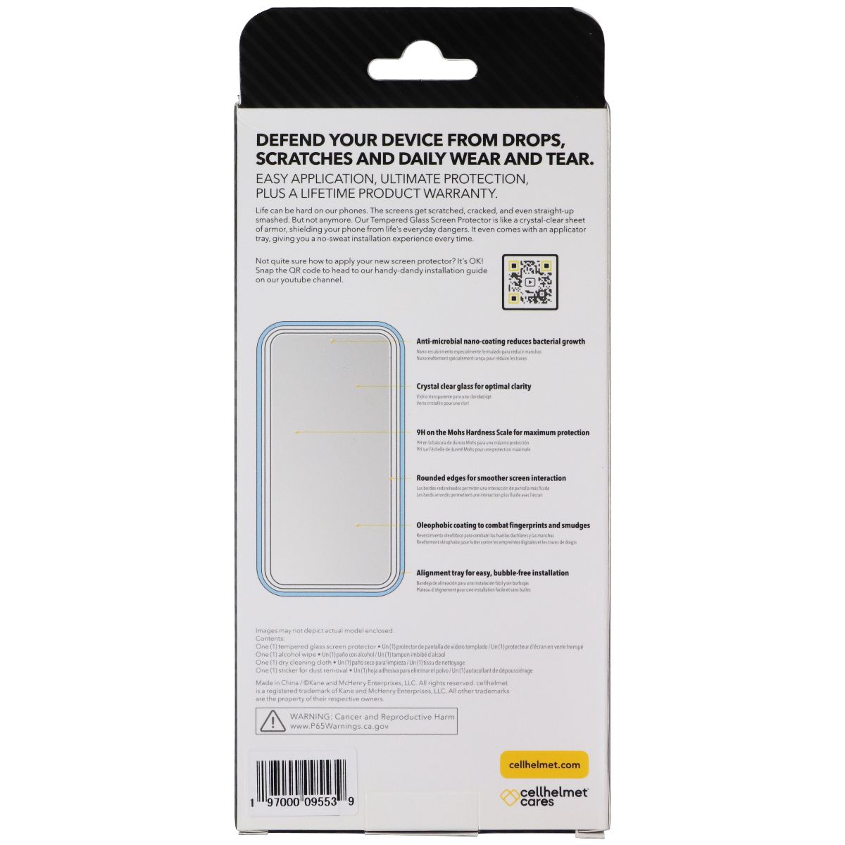 CellHelmet Tempered Glass Screen Protector for Apple iPhone 16 Plus