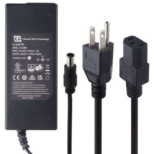 CWT Channel Well Technology (48.0V-1.875A) Wall Charger/AC Adapter - Black (2AAL090R)