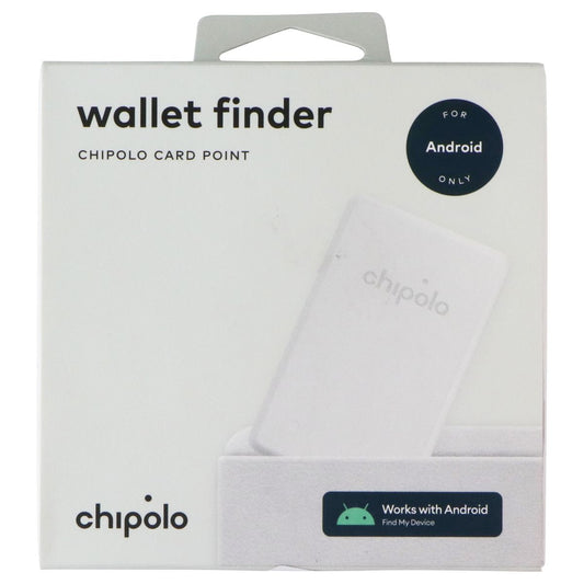 Chipolo Card Point Bluetooth Wallet Finder for Android Devices ONLY - White GPS Accessories & Tracking - Tracking Devices Chipolo - Simple Cell Bulk Wholesale Pricing - USA Seller
