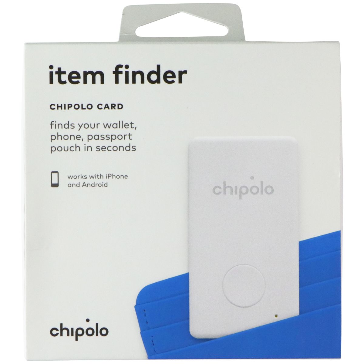 Chipolo CARD Item Finder (2020) for Apple and Android Devices - 1 Pack - White GPS Accessories & Tracking - Tracking Devices Chipolo - Simple Cell Bulk Wholesale Pricing - USA Seller