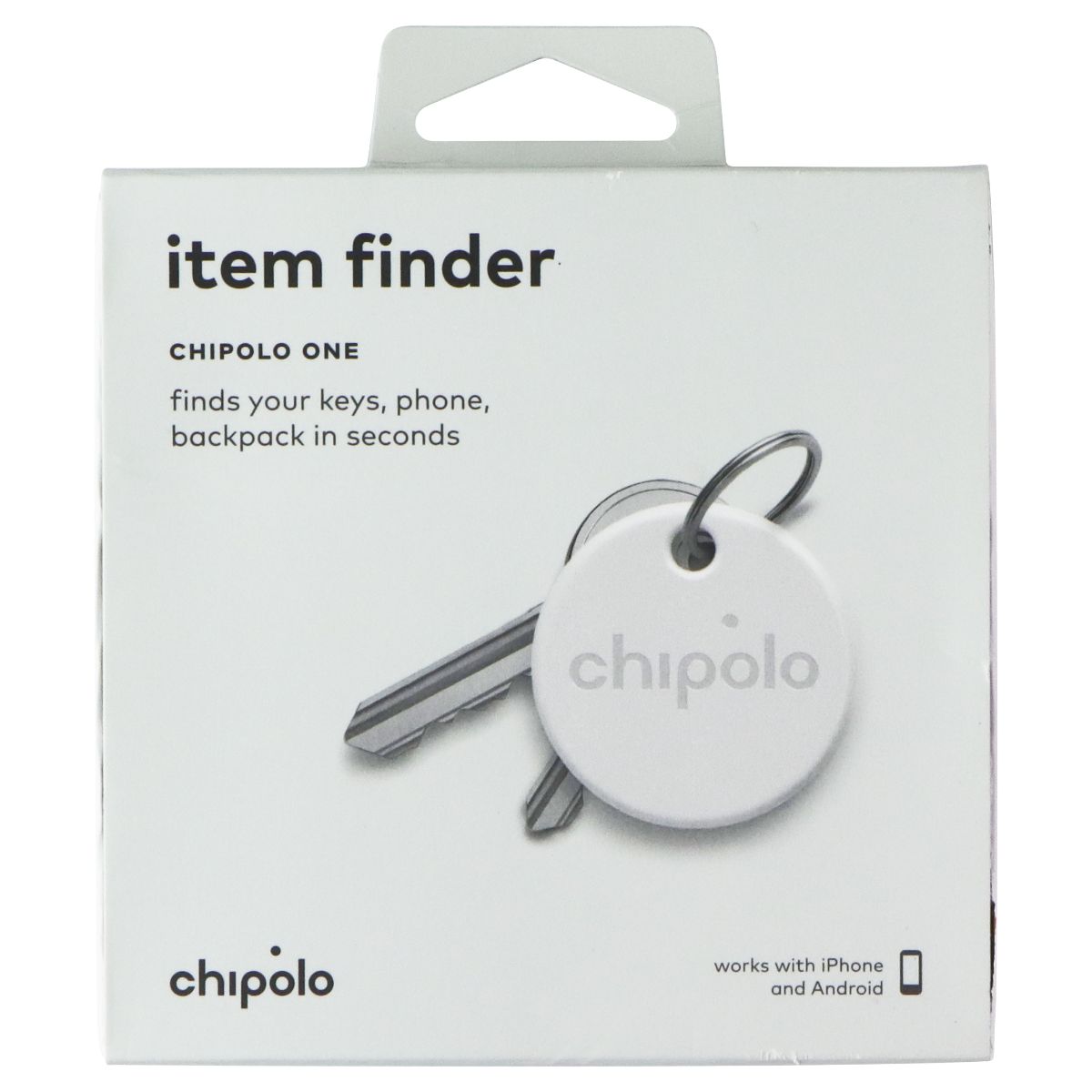 Chipolo ONE Item Finder for Apple and Android Devices - White/1 Pack GPS Accessories & Tracking - Tracking Devices Chipolo - Simple Cell Bulk Wholesale Pricing - USA Seller