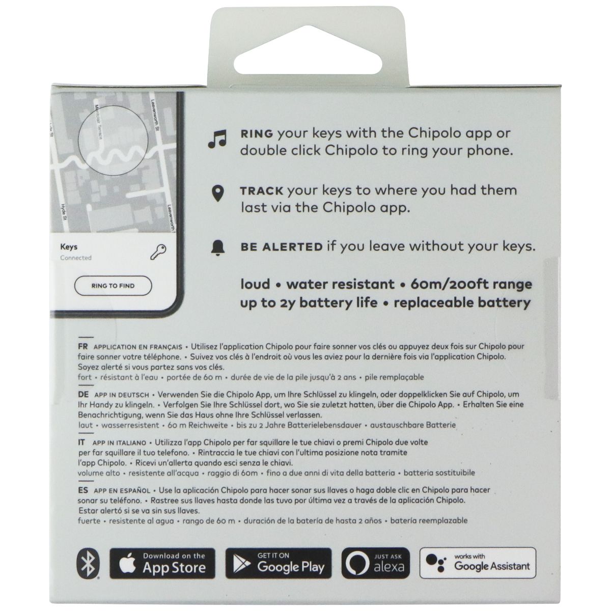 Chipolo ONE Item Finder for Apple and Android Devices - White/1 Pack GPS Accessories & Tracking - Tracking Devices Chipolo - Simple Cell Bulk Wholesale Pricing - USA Seller