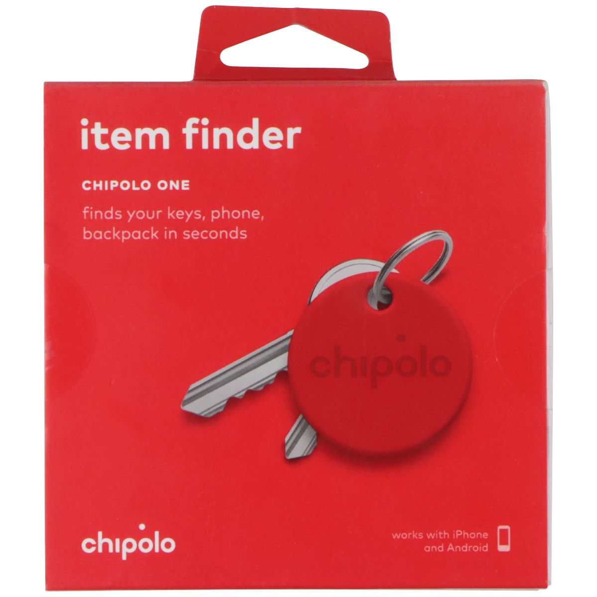 Chipolo ONE (2020) Item Finder for Apple and Android Devices - Red/1 Pack (C19M) GPS Accessories & Tracking - Tracking Devices Chipolo - Simple Cell Bulk Wholesale Pricing - USA Seller