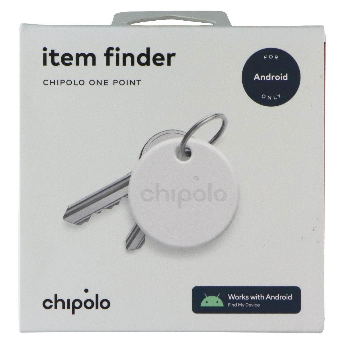 Chipolo One Point Item Finder (For Android Only) - White (C23M) GPS Accessories & Tracking - Tracking Devices Chipolo - Simple Cell Bulk Wholesale Pricing - USA Seller