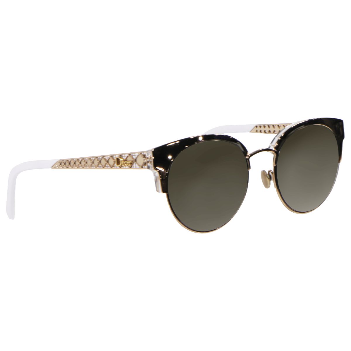 Christian Dior Diorama Mini Sunglasses - White/Gold Other Sporting Goods Christian Dior - Simple Cell Bulk Wholesale Pricing - USA Seller