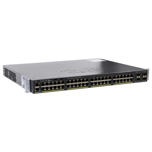 Cisco Catalyst 48-Port Ethernet Switch (WS-C2960X-48FPS-L) / No Power Cord Networking - Network Switches Cisco - Simple Cell Bulk Wholesale Pricing - USA Seller
