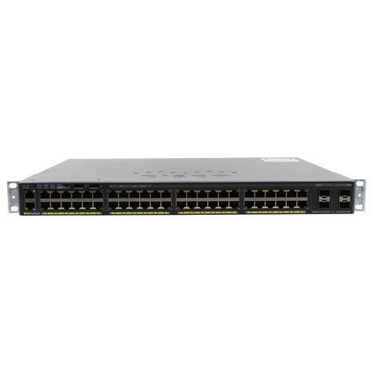 Cisco Catalyst 48-Port Ethernet Switch (WS-C2960X-48FPS-L) / No Power Cord Networking - Network Switches Cisco - Simple Cell Bulk Wholesale Pricing - USA Seller