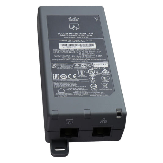 Cisco Touch 10 PoE Injector 56V/.285A (POE16U-1AF) - Brick Only Multipurpose Batteries & Power - Multipurpose AC to DC Adapters Cisco    - Simple Cell Bulk Wholesale Pricing - USA Seller