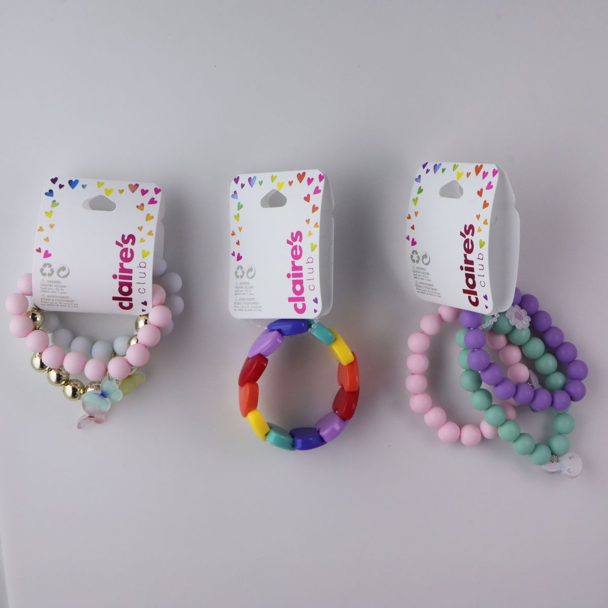 Claire's Club Bracelet / Earring Bundle (3 Sets of Bracelets/3 Sets of Earrings) Fashion Jewelry - Bracelets & Charms Claire's Club - Simple Cell Bulk Wholesale Pricing - USA Seller