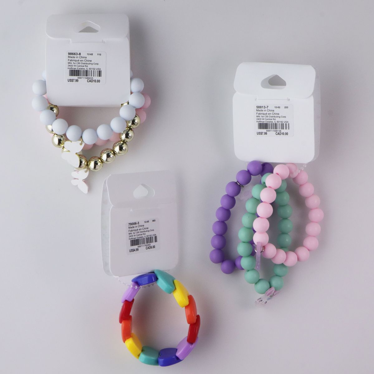 Claire's Club Bracelet / Earring Bundle (3 Sets of Bracelets/3 Sets of Earrings) Fashion Jewelry - Bracelets & Charms Claire's Club - Simple Cell Bulk Wholesale Pricing - USA Seller