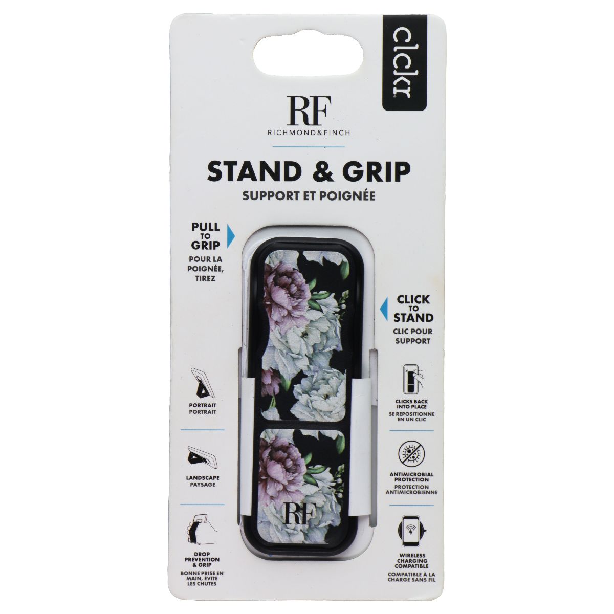 Clckr Richmond & Finch Stand and Grip for Smartphones - Blossom Cell Phone - Mounts & Holders Clckr - Simple Cell Bulk Wholesale Pricing - USA Seller