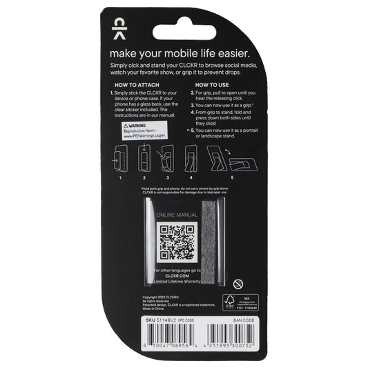 Clckr Universal Cell Phone Stand + Grip - Lilac Cell Phone - Other Accessories Clckr - Simple Cell Bulk Wholesale Pricing - USA Seller