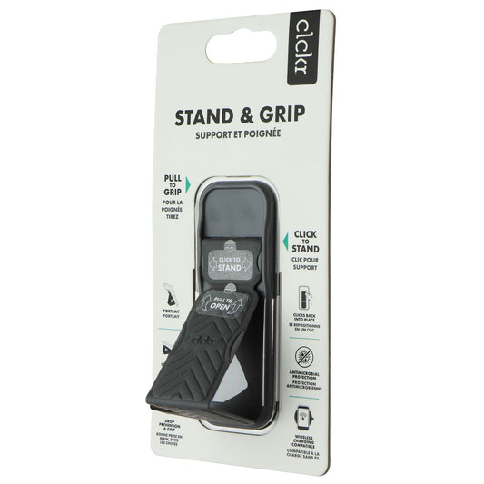 CLCKR Stand & Grip Universal Adhesive Kickstand Grip for Smartphones - Gray Cell Phone - Mounts & Holders Clckr - Simple Cell Bulk Wholesale Pricing - USA Seller