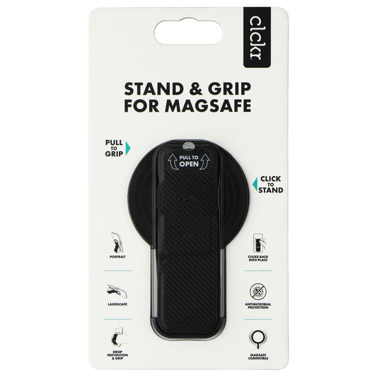 CLCKR Stand & Grip for MagSafe on Compatible iPhones - Black