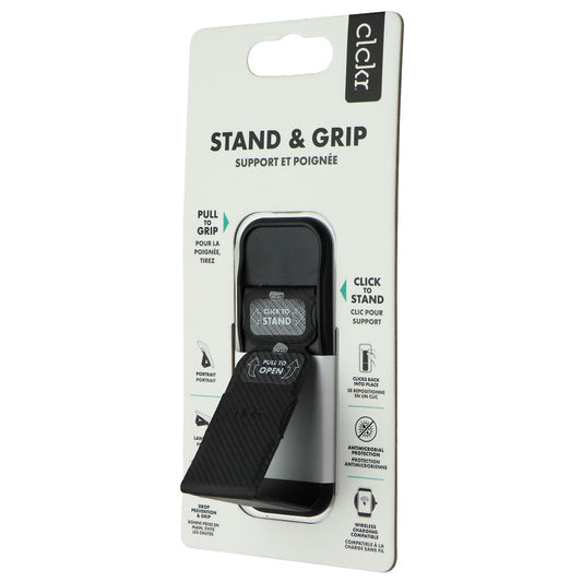 CLCKR Stand & Grip Universal Adhesive Kickstand Grip for Smartphones - Black Cell Phone - Mounts & Holders Clckr - Simple Cell Bulk Wholesale Pricing - USA Seller