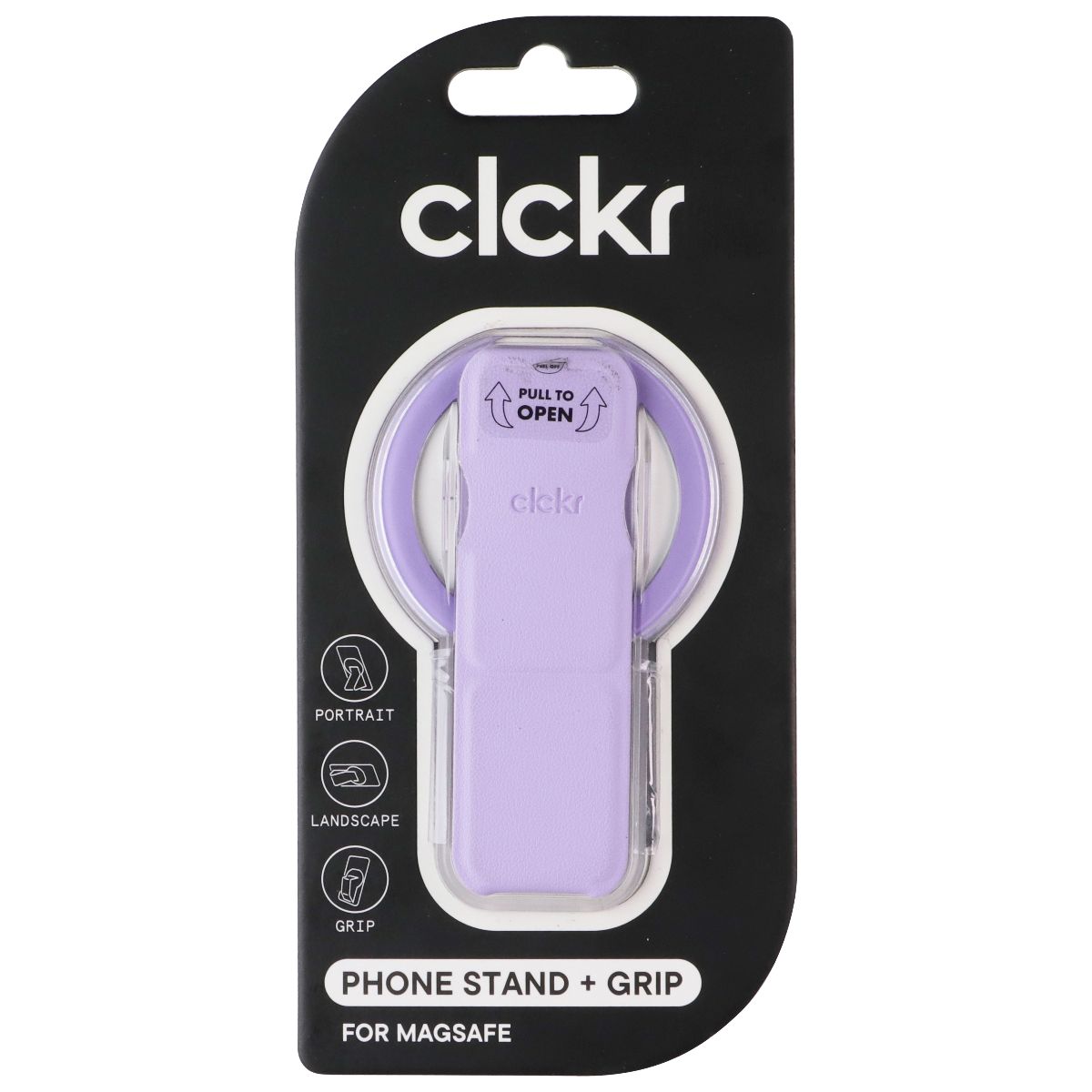 CLCKR Magnetic Stand and Grip for MagSafe Smartphones - Clear Lilac