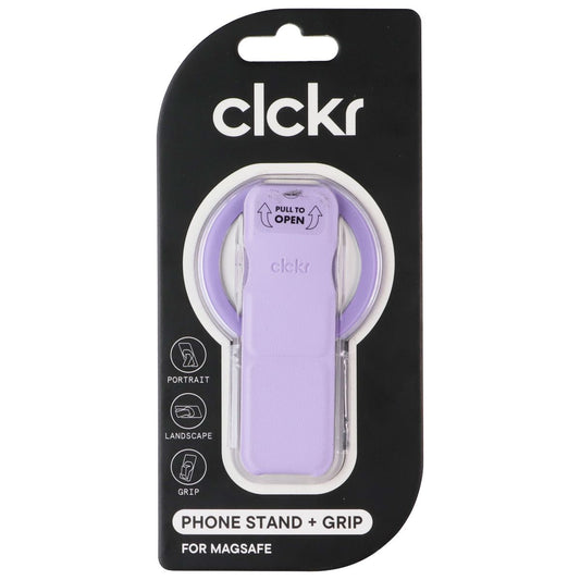 CLCKR Magnetic Stand and Grip for MagSafe Smartphones - Clear Lilac Cell Phone - Mounts & Holders Clckr - Simple Cell Bulk Wholesale Pricing - USA Seller