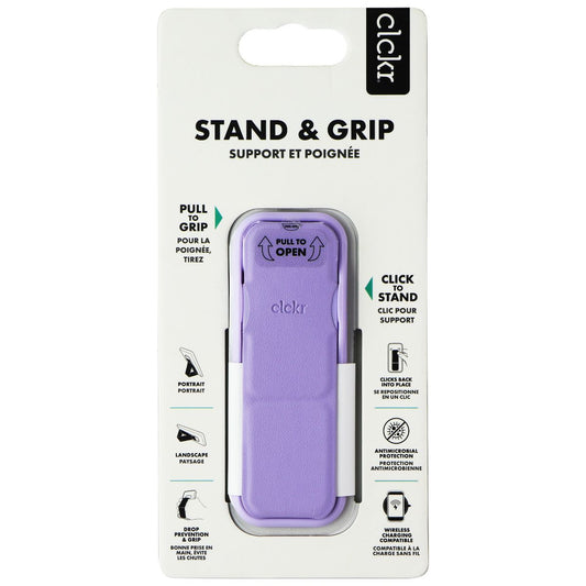 CLCKR Stand & Grip Universal Adhesive Kickstand Grip for Smartphones - Lilac Cell Phone - Mounts & Holders Clckr - Simple Cell Bulk Wholesale Pricing - USA Seller