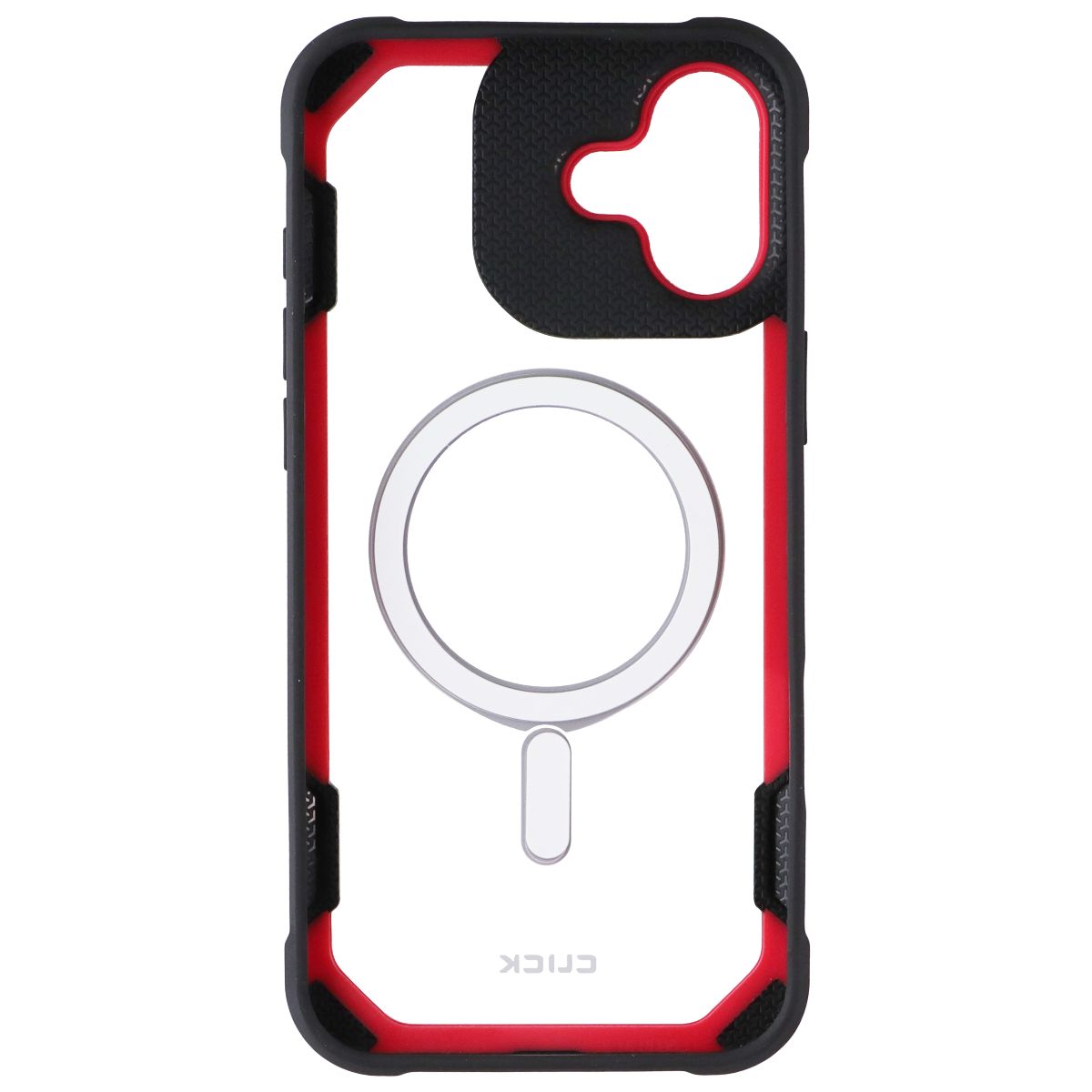 Click Fusion MagSafe Series Case for Apple iPhone 16 Plus - Red/Clear