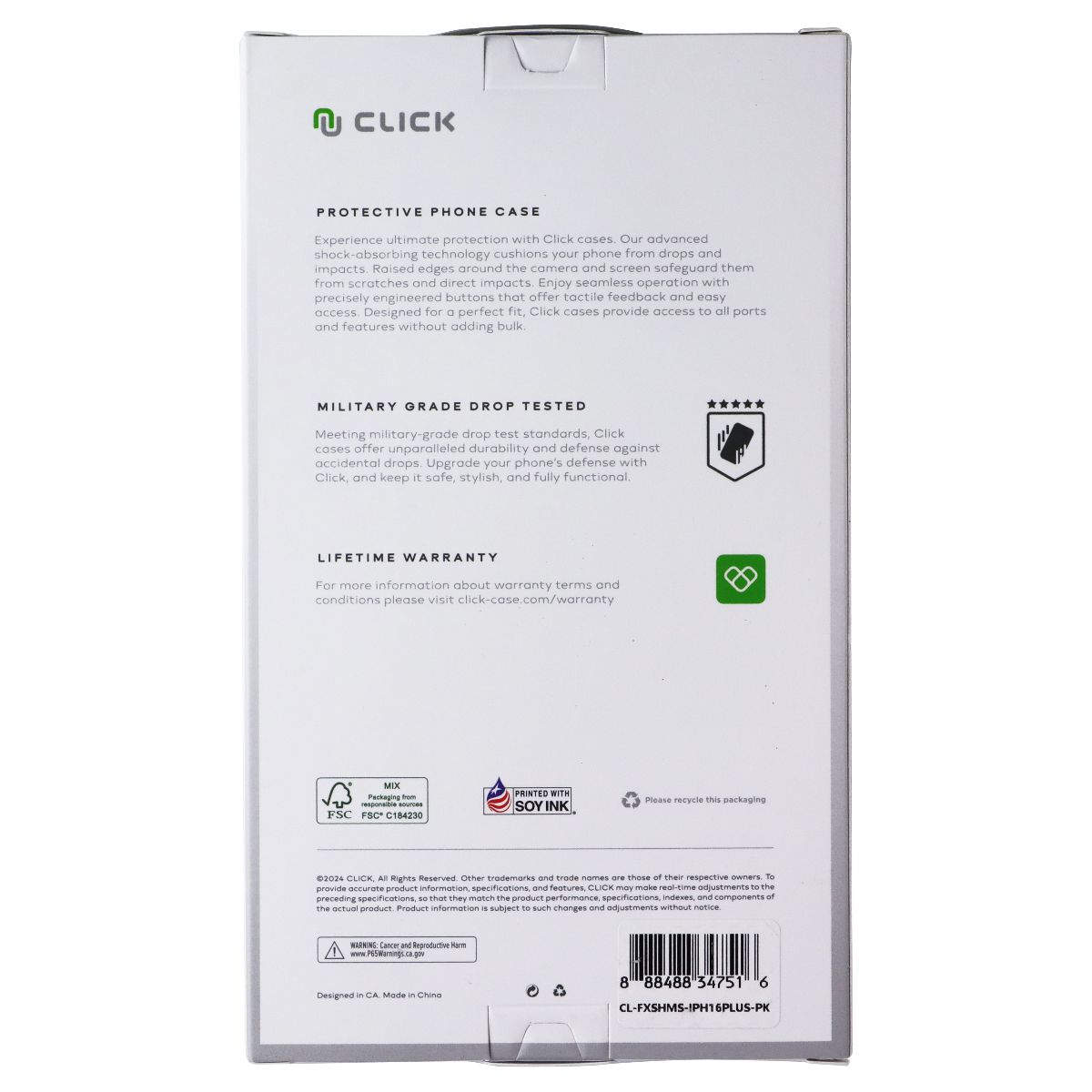 Click Flex Shield Case for MagSafe for Apple iPhone 16 Plus - Pink Cell Phone - Cases, Covers & Skins Click - Simple Cell Bulk Wholesale Pricing - USA Seller