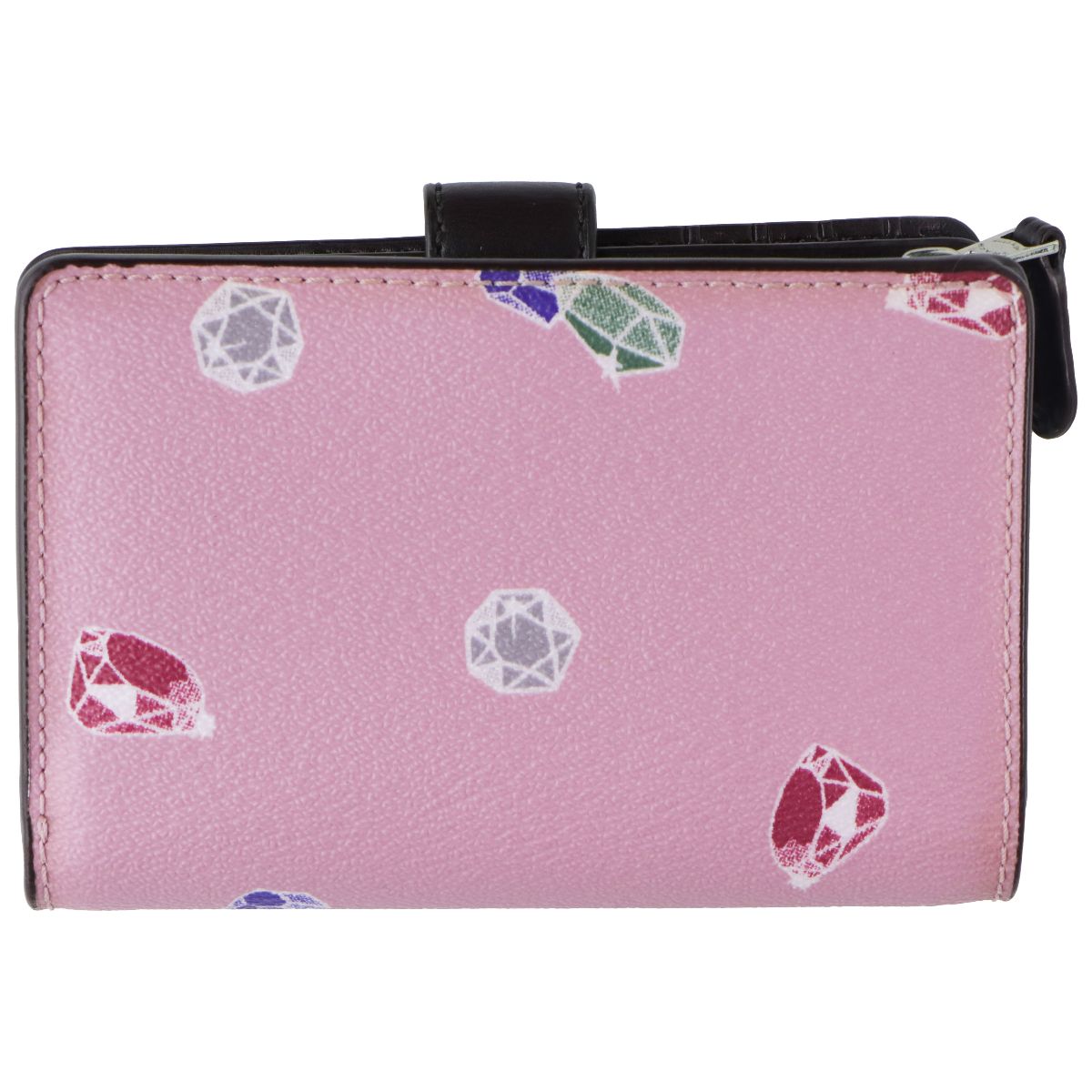 Coach x Disney Wallet with Change Pouch and Card Slots - Pink with Emerald Print Womens Handbags & Purses Coach - Simple Cell Bulk Wholesale Pricing - USA Seller