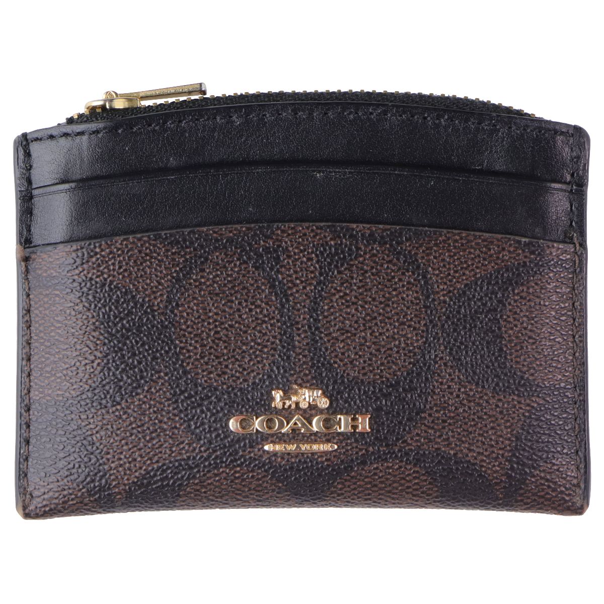 COACH Women's Shaped Card Case Wallet - Signature (IM/Walnut/Black) Other Sporting Goods Coach - Simple Cell Bulk Wholesale Pricing - USA Seller