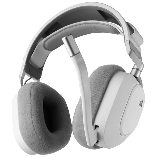 Corsair HS80 MAX Wireless 2.4GHz Bluetooth Gaming Headset for PC/PS5/PS4 - White Gaming/Console - Headsets Corsair - Simple Cell Bulk Wholesale Pricing - USA Seller