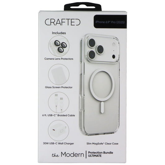 Crafted Modern Protection Bundle for Apple iPhone 17 Pro Max - Clear Cell Phone - Cases, Covers & Skins Crafted - Simple Cell Bulk Wholesale Pricing - USA Seller