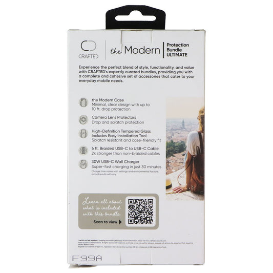 Crafted Modern Protection Bundle for Apple iPhone 17 Pro Max - Clear Cell Phone - Cases, Covers & Skins Crafted - Simple Cell Bulk Wholesale Pricing - USA Seller