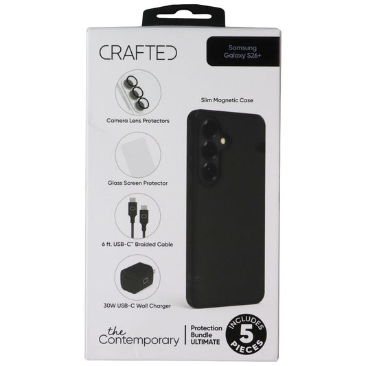 Crafted Contemporary 5-Piece Protection Bundle for Galaxy S26 Plus - Black