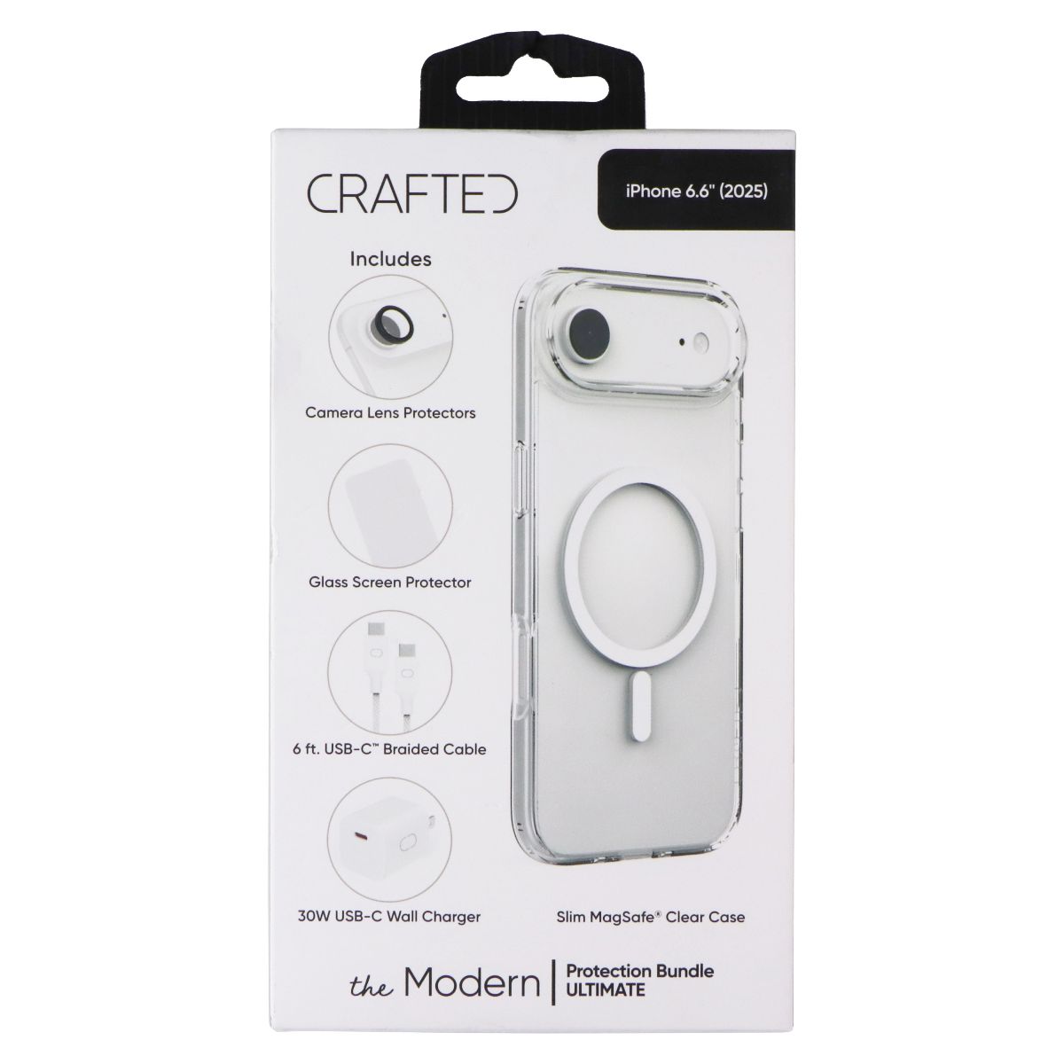 Crafted 5-in-1 Protection Bundle for Apple iPhone 17 Air - Clear Cell Phone - Accessory Bundles Crafted - Simple Cell Bulk Wholesale Pricing - USA Seller