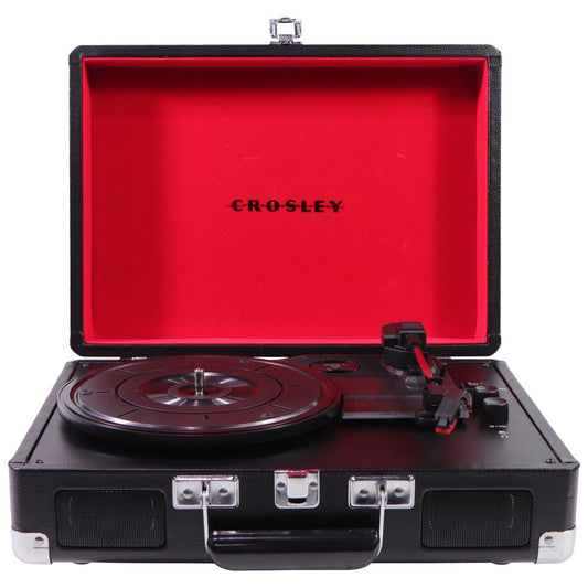 Crosley Cruiser Plus 3-Speed Bluetooth Record Player - Black/Red (CR8005F-BK) Home Audio Stereos, Components - Record Players/Home Turntables Crosley - Simple Cell Bulk Wholesale Pricing - USA Seller