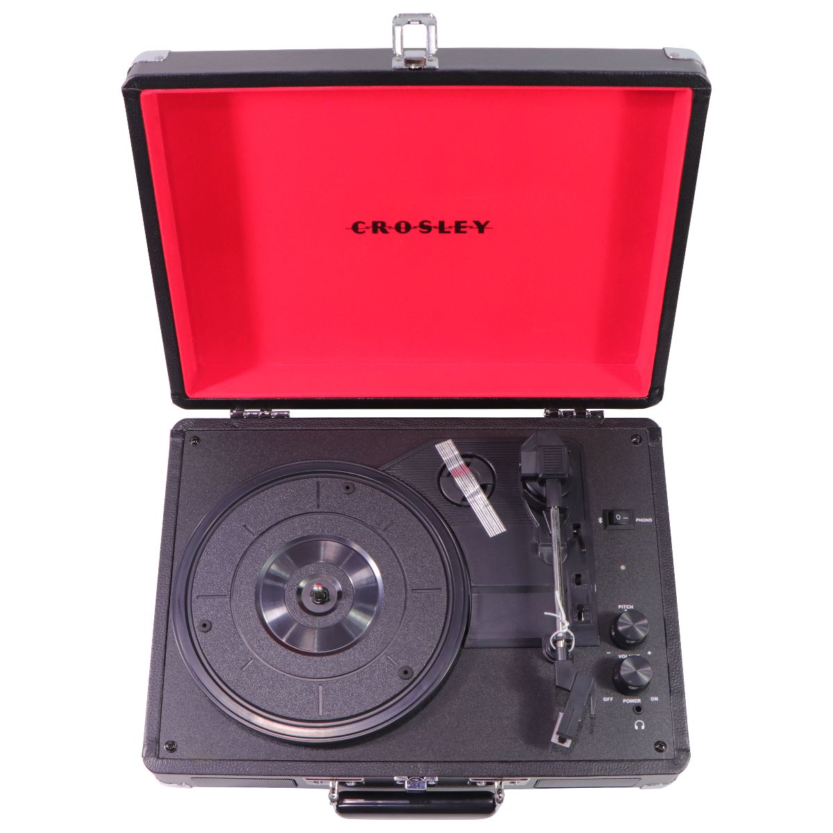 Crosley Cruiser Deluxe Portable Turntable with Built-In Bluetooth Speakers Home Audio Stereos, Components - Record Players/Home Turntables Crosley - Simple Cell Bulk Wholesale Pricing - USA Seller