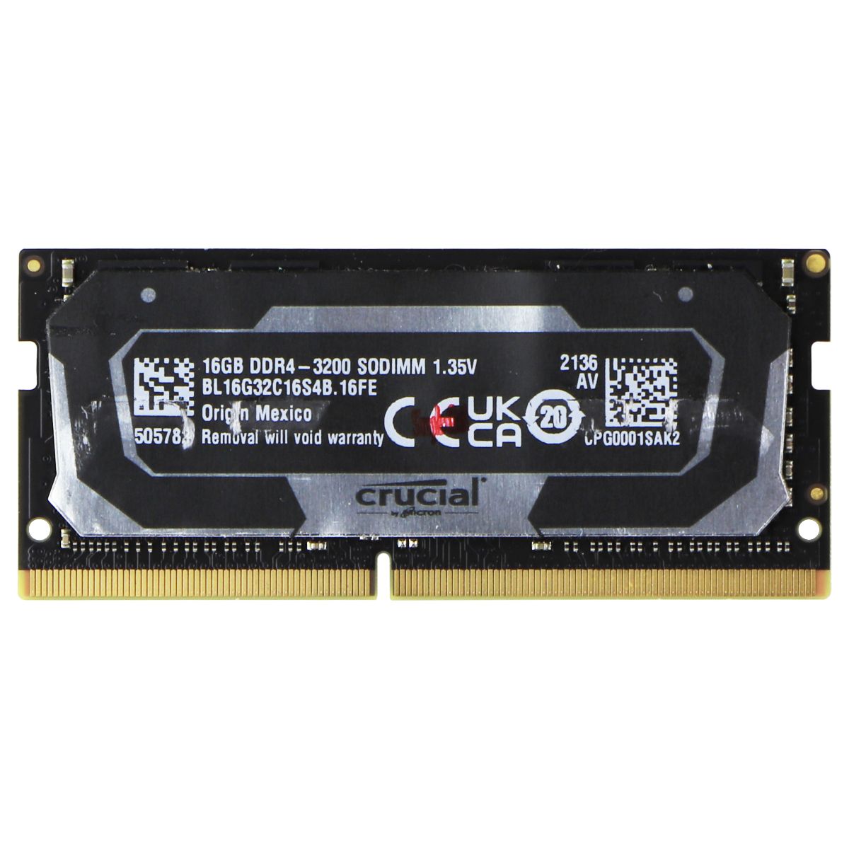 Crucial Ballistix 16GB RAM Memory DDR4 3200MHz (Model: BL16G32C16S4B) Computer Parts - Memory (RAM) Crucial Ballistix    - Simple Cell Bulk Wholesale Pricing - USA Seller
