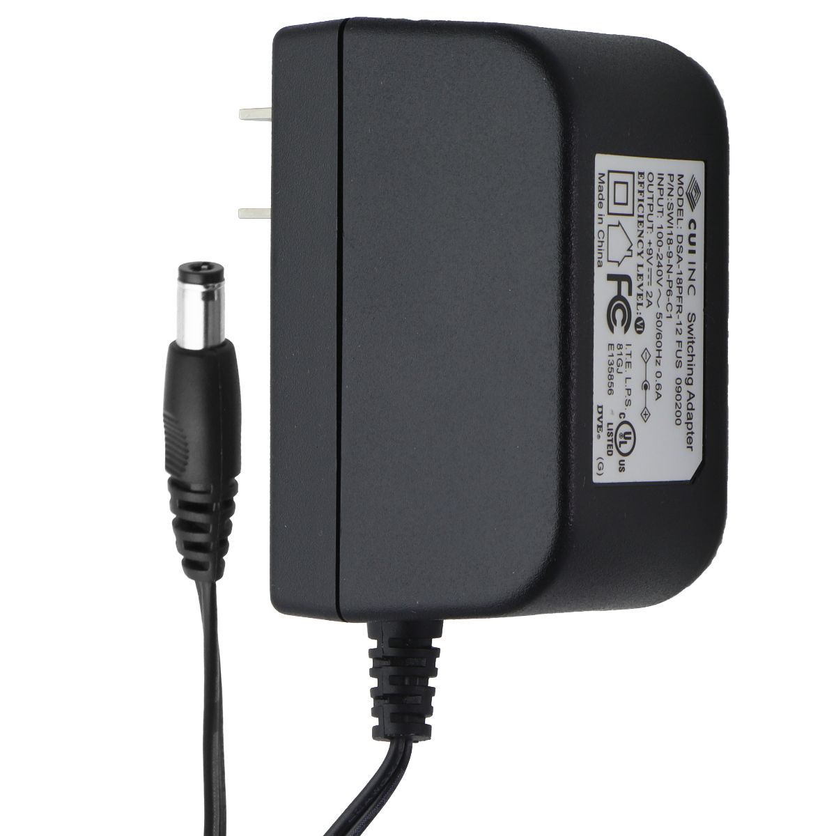 CUI INC Switching Adapter (9V/2A) Power Supply - (DSA-18PFR-12 FUS 090200) Multipurpose Batteries & Power - Multipurpose AC to DC Adapters CUI INC - Simple Cell Bulk Wholesale Pricing - USA Seller