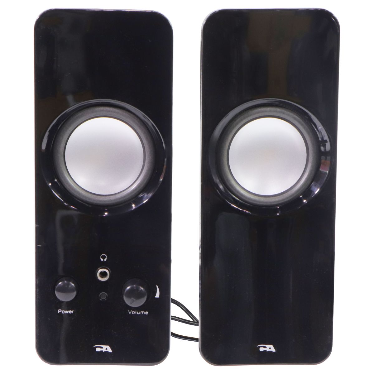 Cyber Acoustics 2.0 Powered Speaker System with Volume Control - Black (CA-2050)
