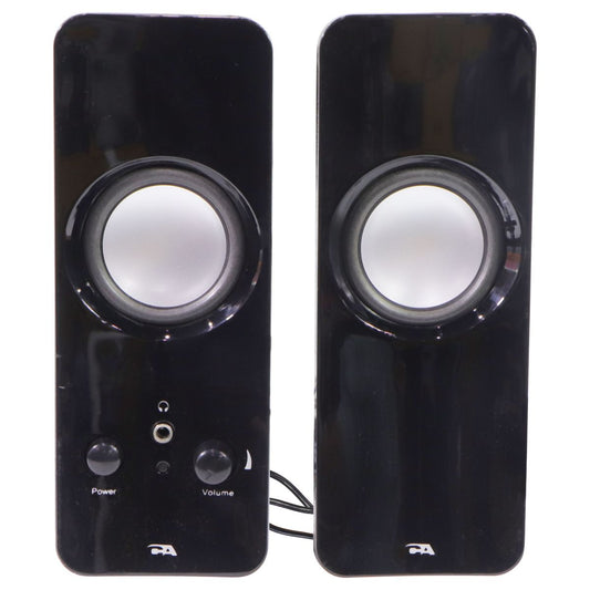 Cyber Acoustics 2.0 Powered Speaker System with Volume Control - Black (CA-2050) Computer Accessories - Computer Speakers Cyber Acoustics - Simple Cell Bulk Wholesale Pricing - USA Seller