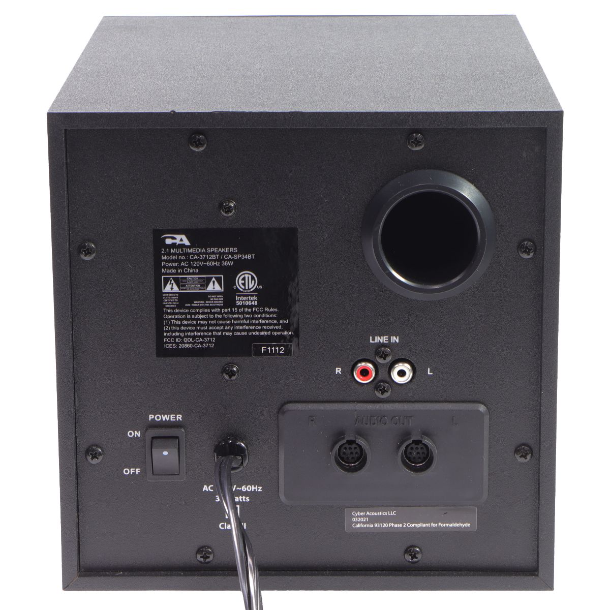 Cyber Acoustics Multimedia 2.1 Bluetooth Speaker System with Subwoofer Home Multimedia - Home Speakers & Subwoofers Cyber Acoustics - Simple Cell Bulk Wholesale Pricing - USA Seller