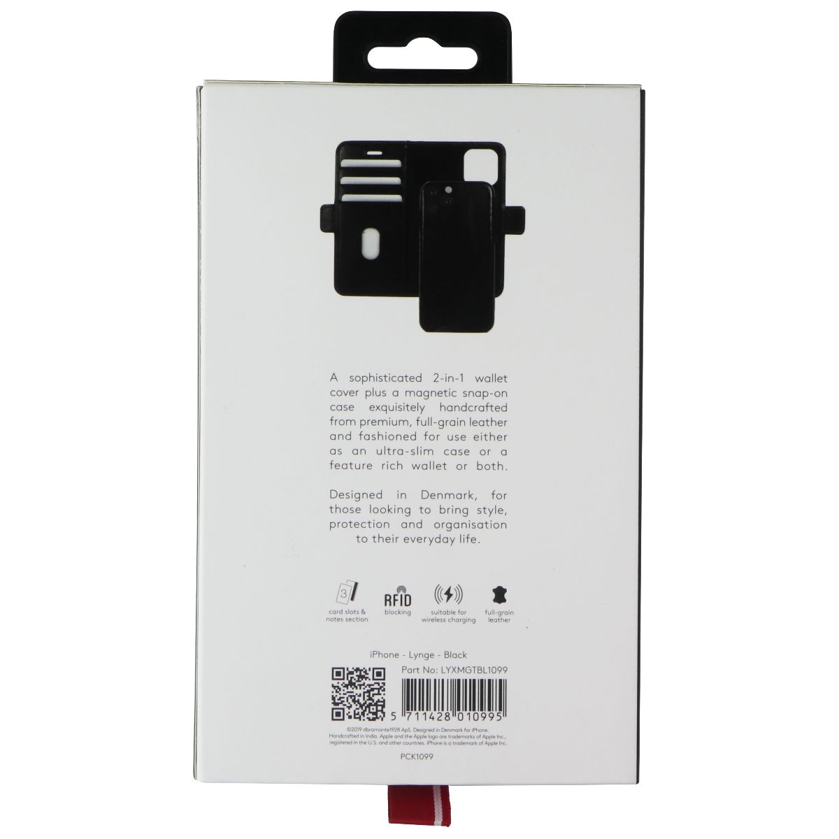 dbramante1928 Lynge 2-in-1 Wallet Case for iPhone 11 Pro Max / XS Max - Black