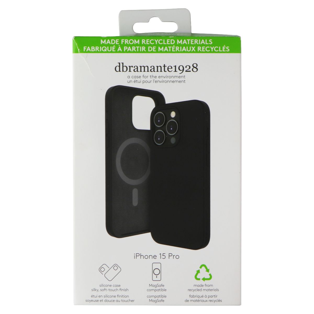 dbramante1928 Monaco Series Case for MagSafe for iPhone 15 Pro - Night Black Cell Phone - Cases, Covers & Skins dbramante1928    - Simple Cell Bulk Wholesale Pricing - USA Seller