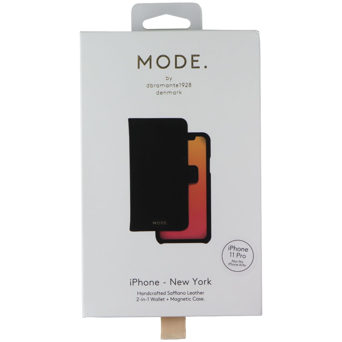 dbramante1928 Mode. New York Wallet Case for Apple iPhone 11 Pro/Xs/X - Black