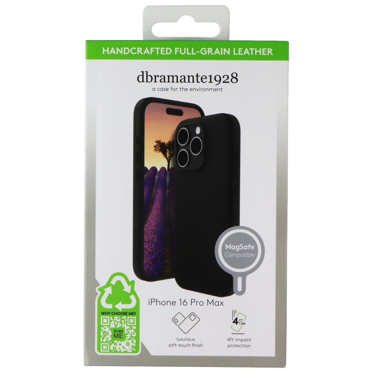 dbramante1928 Rockslide Case for MagSafe for Apple iPhone 16 Pro Max - Black
