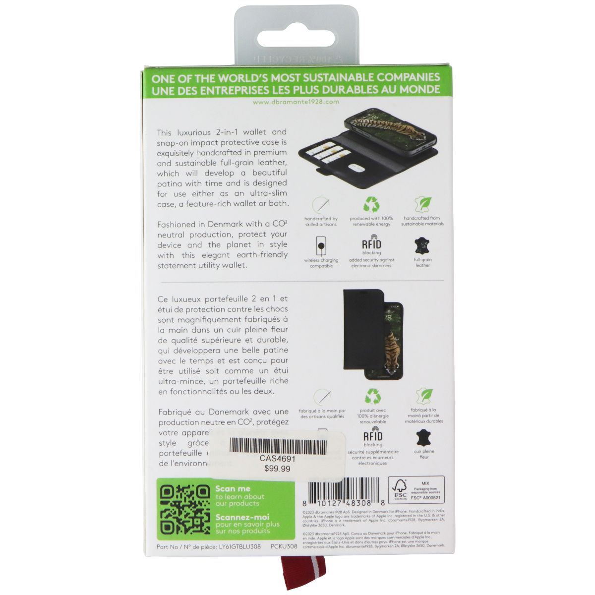 dbramante1928 Lynge 2-in-1 Magnetic Wallet for Apple iPhone 15 - Black Cell Phone - Cases, Covers & Skins dbramante1928 - Simple Cell Bulk Wholesale Pricing - USA Seller