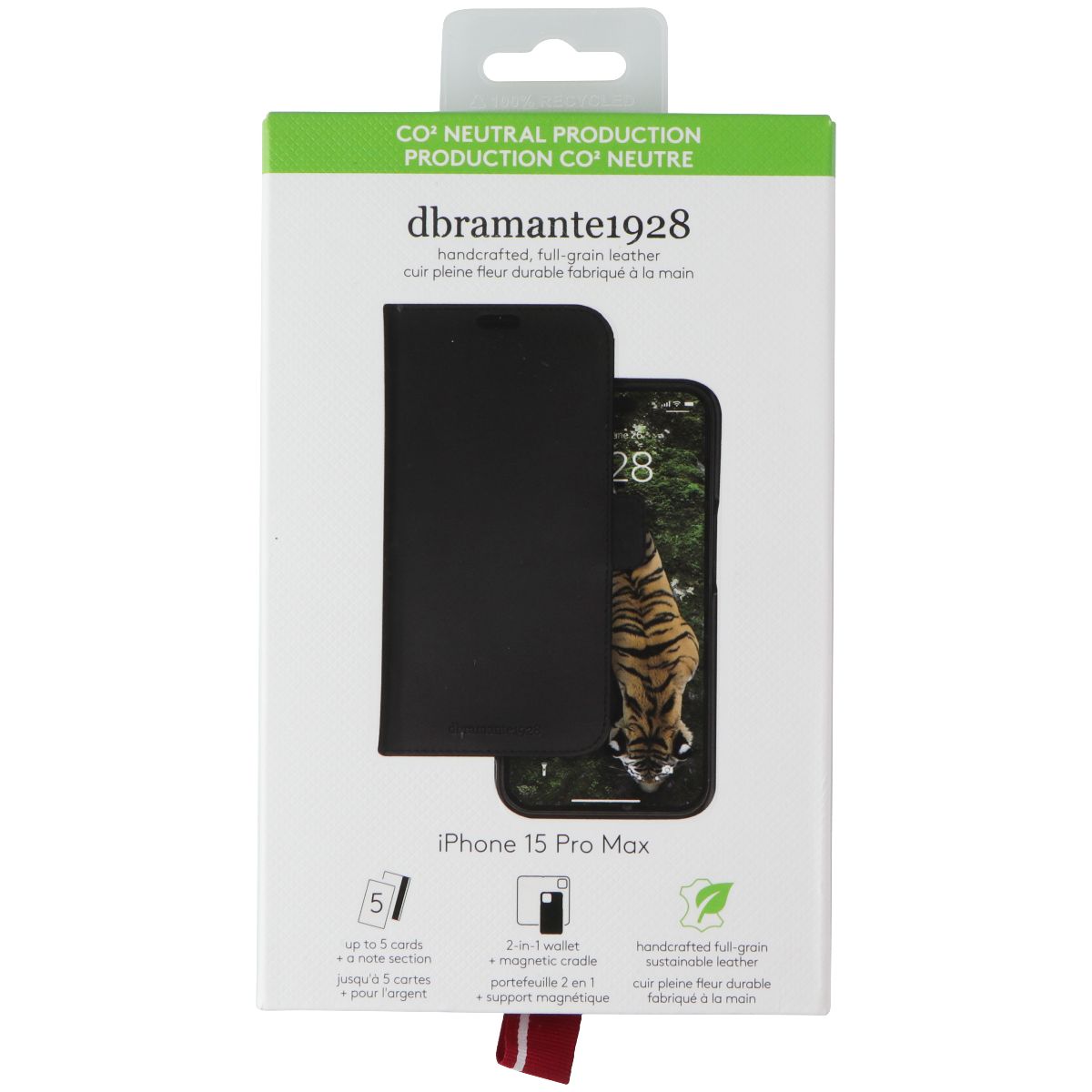 Dbramante1928 Leather Wallet for Apple iPhone 15 Pro Max - Black Cell Phone - Cases, Covers & Skins dbramante1928    - Simple Cell Bulk Wholesale Pricing - USA Seller