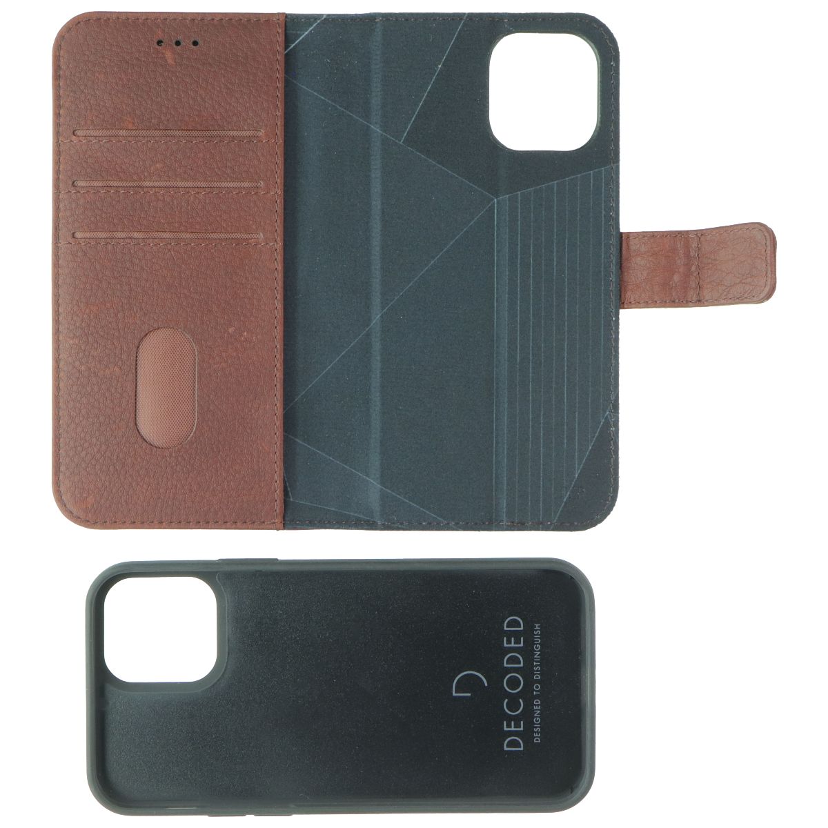 Decoded Detachable Wallet 2-in-1 Case for Apple iPhone 12 - Cinnamon Brown Cell Phone - Cases, Covers & Skins Decoded - Simple Cell Bulk Wholesale Pricing - USA Seller