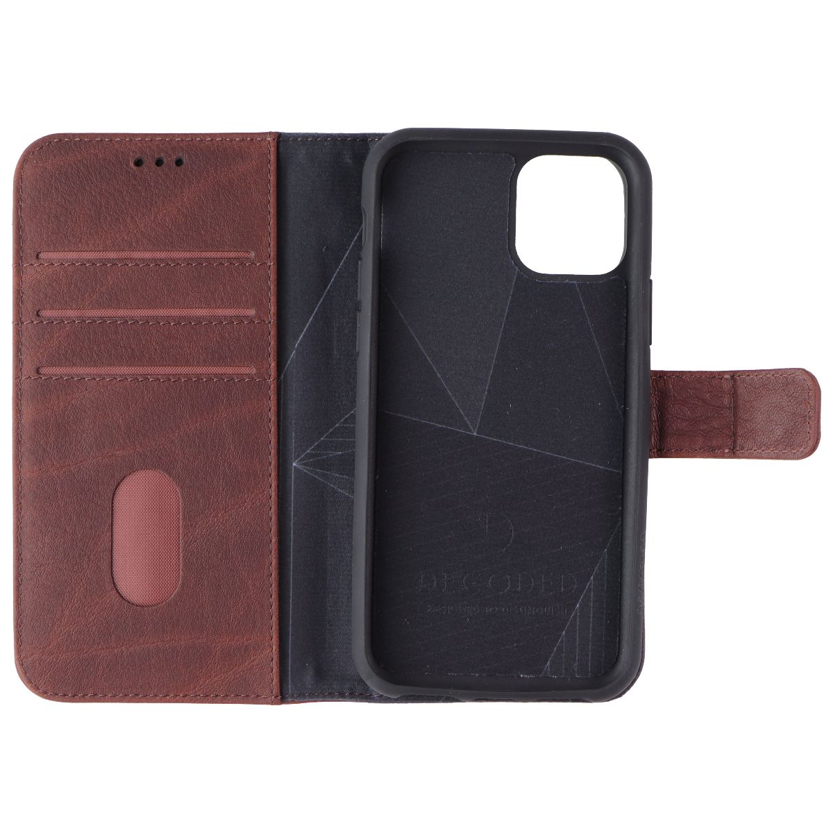 Decoded Detachable 2-in-1 Wallet Case for Apple iPhone 11 Pro - Brown Leather Cell Phone - Cases, Covers & Skins Decoded - Simple Cell Bulk Wholesale Pricing - USA Seller
