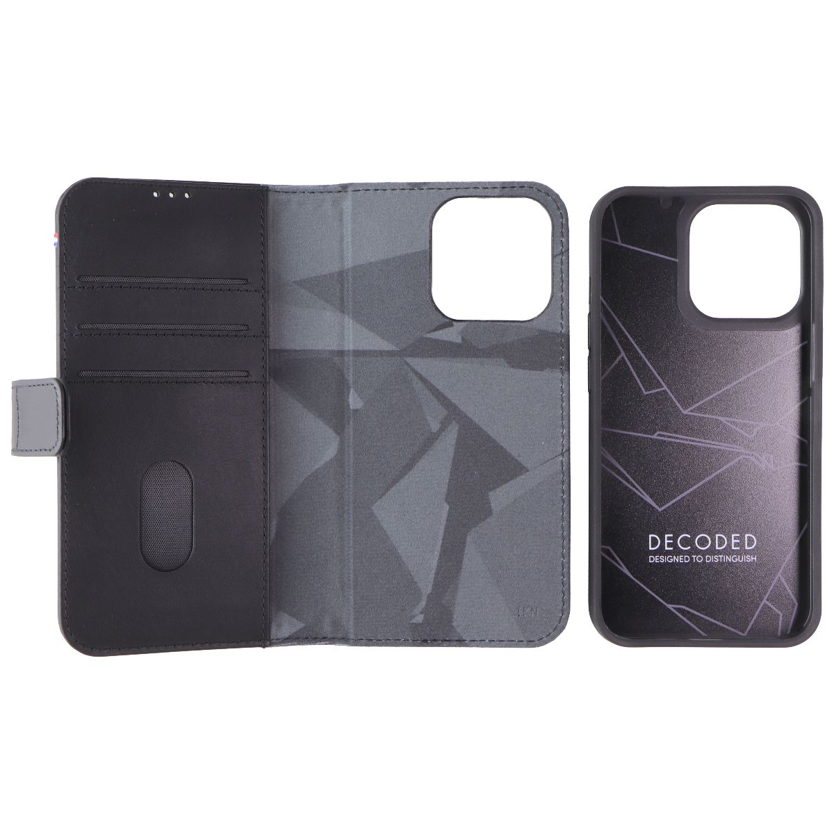 Decoded 2-in-1 Back Cover and Wallet Case for Apple iPhone 13 Pro - Black Cell Phone - Cases, Covers & Skins Decoded - Simple Cell Bulk Wholesale Pricing - USA Seller